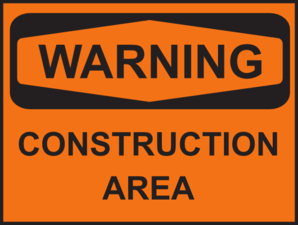 Construction Area Warning Clip Art